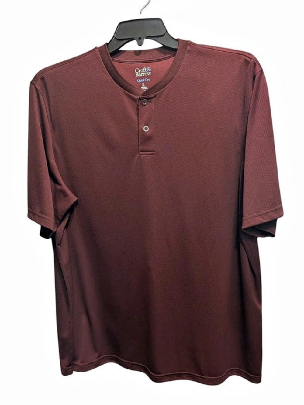 Croft & Barrow Quick-Dry Polo, Burgundy, XL Like New